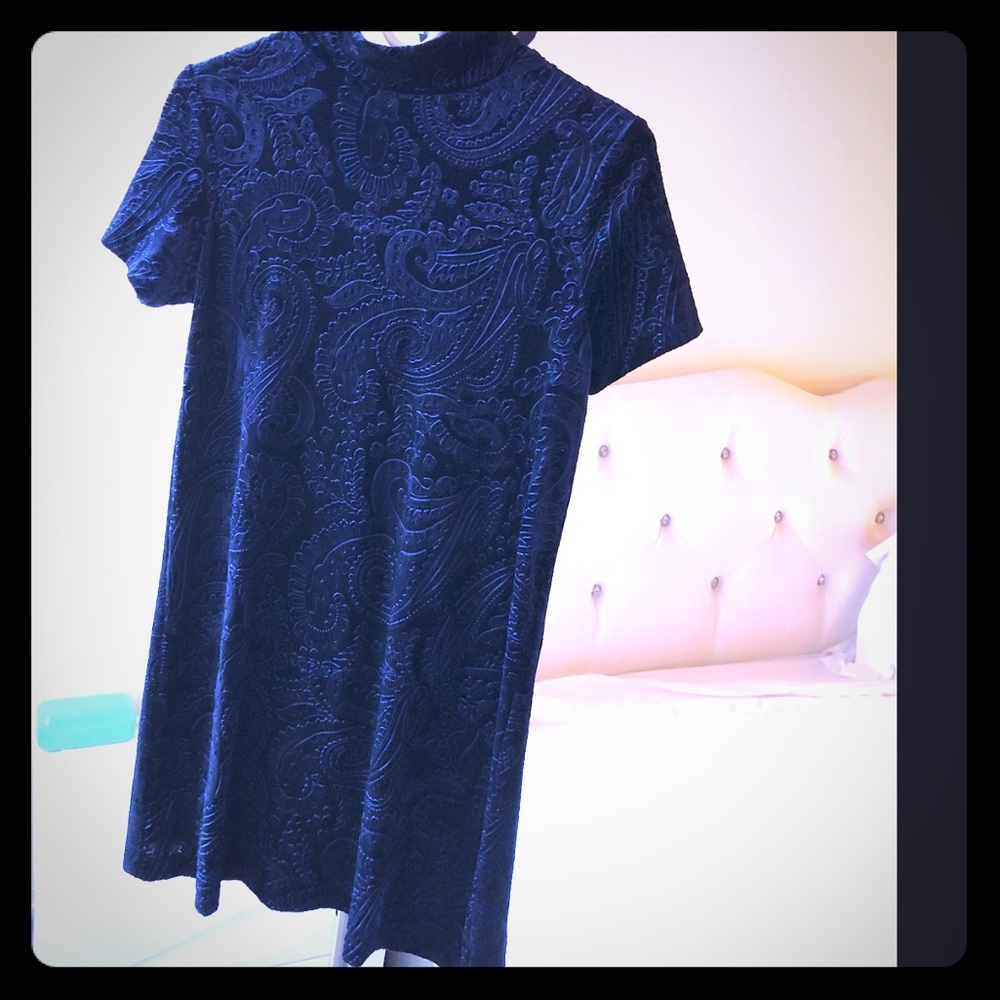 Aqua polyester dress